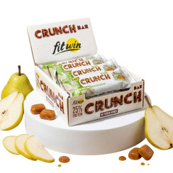 Батончик Crunch Bar ГРУША КАРАМЕЛЬ БЕЗ ЦУКРУ 50 г 25%, 12 штук